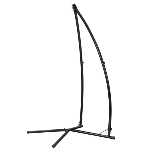 Gardeon Hammock Chair Steel Stand Heavy Duty Black Outdoor