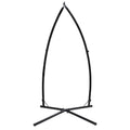 Gardeon Hammock Chair Steel Stand Heavy Duty Black Outdoor