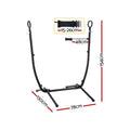 Gardeon Hammock Chair Stand Iron Frame Phone Holder Black