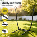 Gardeon Hammock Chair Stand Iron Frame Phone Holder Black