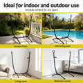 Gardeon Hammock Chair Stand Iron Frame Phone Holder Black