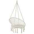 Gardeon Hammock Chair Macrame Cotton Hanging Indoor Outdoor Cream