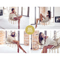 Gardeon Hammock Chair Macrame Cotton Hanging Indoor Outdoor Cream
