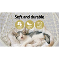 Gardeon Hammock Chair Macrame Cotton Hanging Indoor Outdoor Cream