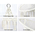 Gardeon Hammock Chair Macrame Cotton Hanging Indoor Outdoor Cream