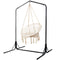 Gardeon Hammock Chair 124CM Cotton Swing Stand Cream