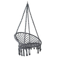 Gardeon Hammock Chair Macrame Cotton Grey Indoor Outdoor