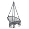 Gardeon Hammock Chair Macrame Cotton Grey Indoor Outdoor