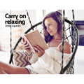Gardeon Hammock Chair Macrame Cotton Grey Indoor Outdoor