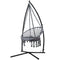 Gardeon Hammock Chair Steel Stand Macrame Outdoor Grey Swing