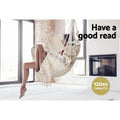 Gardeon Hanging Hammock Chair Swing Tassel Cream Outdoor