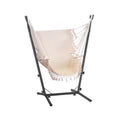 Gardeon Hammock Chair Hanging Stand Outdoor Camping Cream