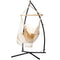 Gardeon Hammock Chair with Stand Tassel Cream Outdoor Hanging