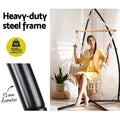 Gardeon Hammock Chair with Stand Tassel Cream Outdoor Hanging