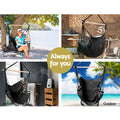 Gardeon Hanging Hammock Chair Grey Outdoor Swing w/ Tassel