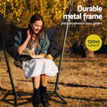 Gardeon Hammock Chair Grey Outdoor with Stand Hanging Camping