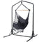 Gardeon Hammock Chair With Stand Grey Outdoor Hanging Tassel
