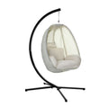Gardeon Egg Swing Chair Pod Patio Furniture Canopy Cream