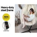 Gardeon Egg Swing Chair Pod Patio Furniture Canopy Cream