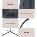 Gardeon Egg Swing Chair Hanging Pod Stand Canopy Grey Foldable