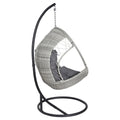 Gardeon Outdoor Egg Swing Chair Wicker Pod Light Grey