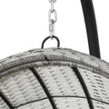 Gardeon Outdoor Egg Swing Chair Wicker Pod Light Grey