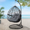 Gardeon Egg Swing Chair Wicker Rattan Pod Grey w/ Cushion