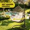 Gardeon Egg Swing Chair Wicker Rattan Pod Stand Cushion Latte