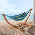 Gardeon Timber Hammock Bed with Wooden Stand Outdoor Camping