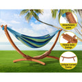 Gardeon Timber Hammock Bed with Wooden Stand Outdoor Camping