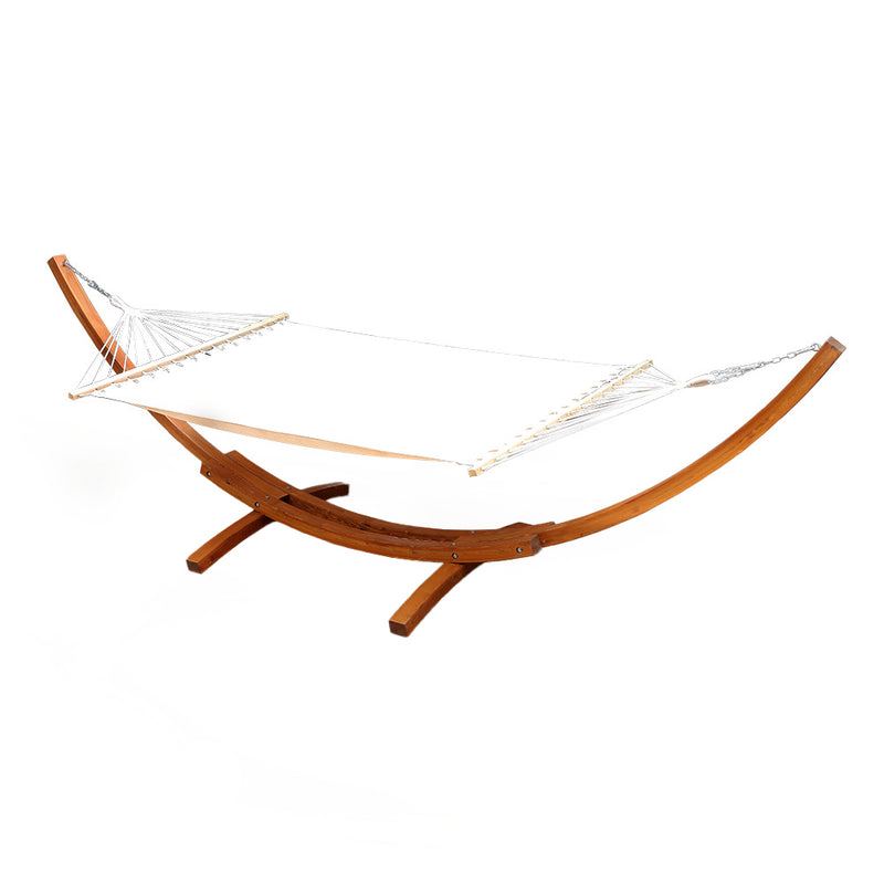 Gardeon Hammock Bed w/ Stand Outdoor Camping Timber Garden 200kg