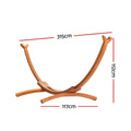 Gardeon Hammock Bed Stand 315cm Larch Wood