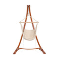 Gardeon Hammock Chair with Stand Timber Outdoor White Camping