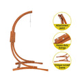 Gardeon Hammock Chair with Stand Timber Outdoor White Camping