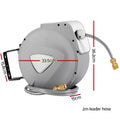 Water Hose Reel 20M Retractable Auto Rewind Brass Spray Gun