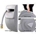 Water Hose Reel 20M Retractable Auto Rewind Brass Spray Gun
