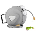 Water Hose Reel 30M Retractable Garden Auto Rewind Brass Nozzle