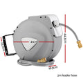 Water Hose Reel 30M Retractable Garden Auto Rewind Brass Nozzle