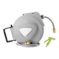 Water Hose Reel 30M Retractable Garden Auto Rewind Brass Nozzle