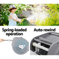 Water Hose Reel 30M Retractable Garden Auto Rewind Brass Nozzle