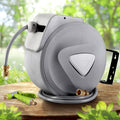 Water Hose Reel 30M Retractable Garden Auto Rewind Brass Nozzle