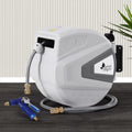 Green Fingers 30M Water Hose Reel Auto Rewind Wall Mount Spray Gun