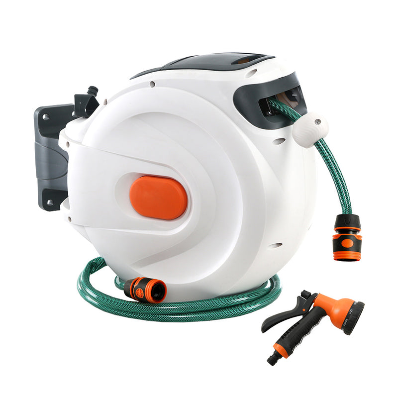 Greenfingers Water Hose Reel 10M Retractable Garden Spray Gun