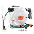 Greenfingers 30M Retractable Garden Hose Reel Auto Rewind Spray Gun