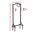 Green Fingers Hose Holder Metal Portable 4 Spikes Black Garden Stand