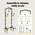 Green Fingers Hose Holder Metal Portable 4 Spikes Black Garden Stand