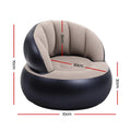 Gardeon Inflatable Chair Blow Up Air Sofa Camping with Pump