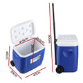 Glacio 38L Portable Ice Cooler Box Wheels Camping Fridge