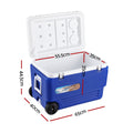 Glacio 60L Portable Ice Cooler Box Wheels Camping Fridge
