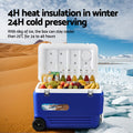 Glacio 60L Portable Ice Cooler Box Wheels Camping Fridge